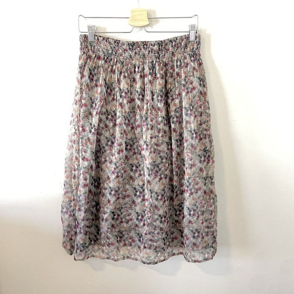 Swildens Skirt Abstract Boho Midi Sz 2 Lined